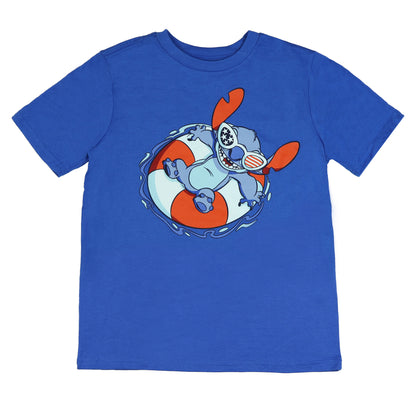 Disney Stitch T-Shirt Boys' Stars and Stripes Living The Dream USA Tee