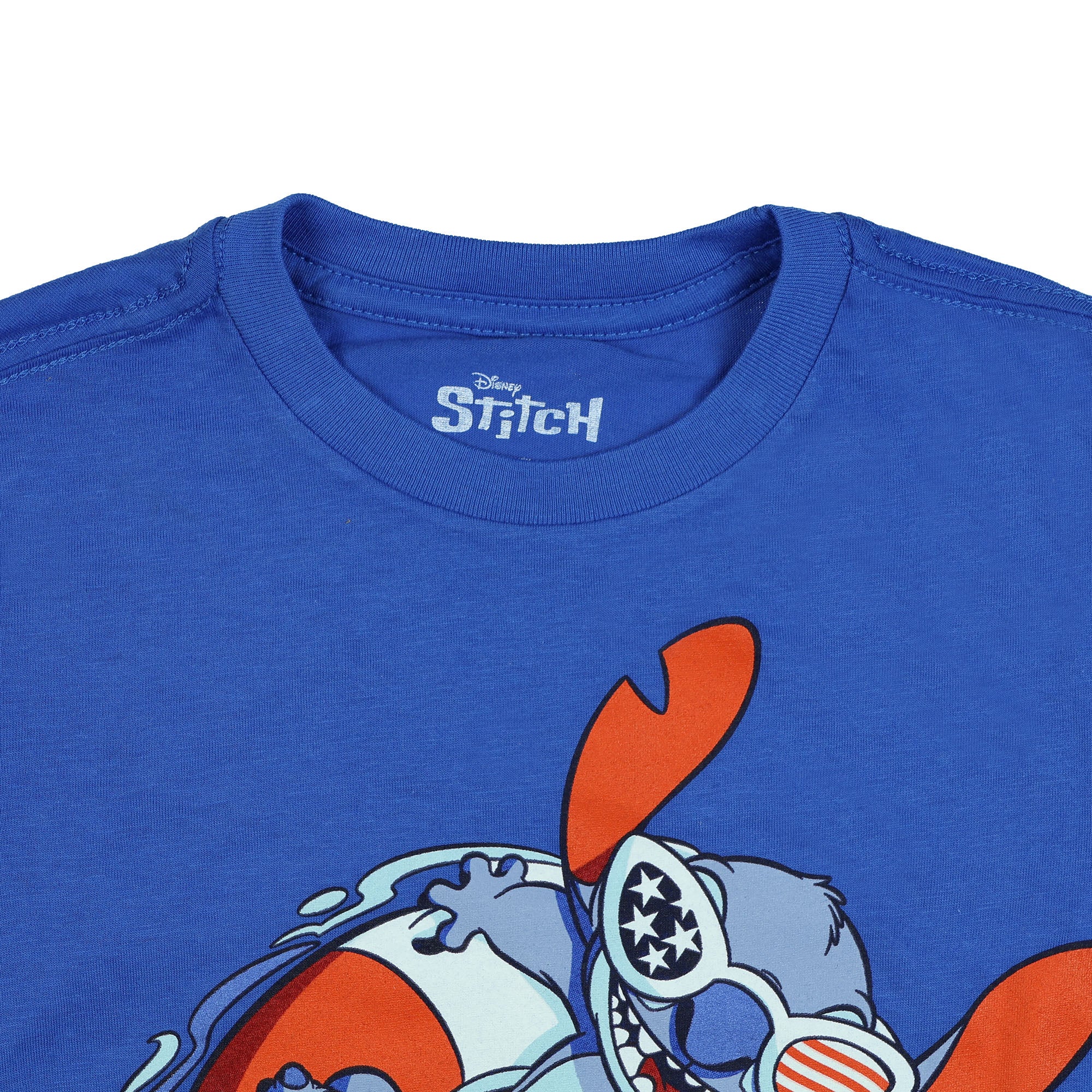 Disney Stitch T-Shirt Boys' Stars and Stripes Living The Dream USA Tee