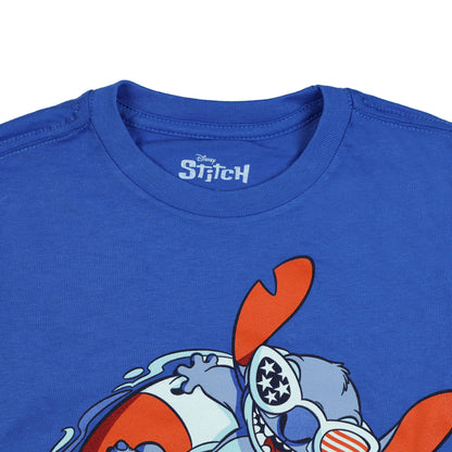 Disney Stitch T-Shirt Boys' Stars and Stripes Living The Dream USA Tee