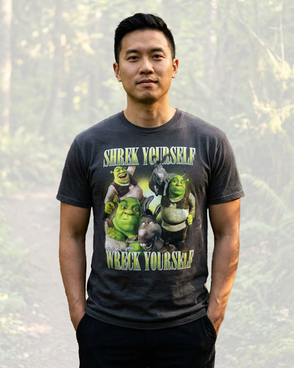 Shrek T-Shirt Men's Shrek Yourself Before You Wreck Yourself Tee