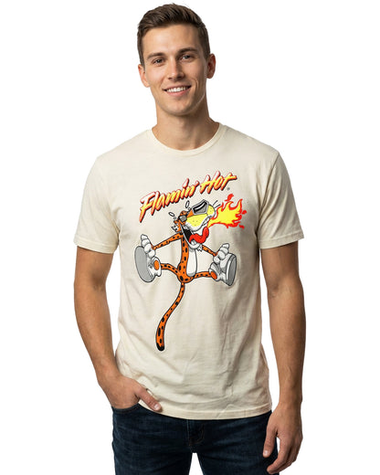 Cheetos T-Shirt Men's Chester Cheetah Flaming Hot Short Sleeve Top