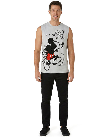 Disney Mickey Mouse Athletic Tank Top Men's Oh Gosh Sleeveless T-Shirt