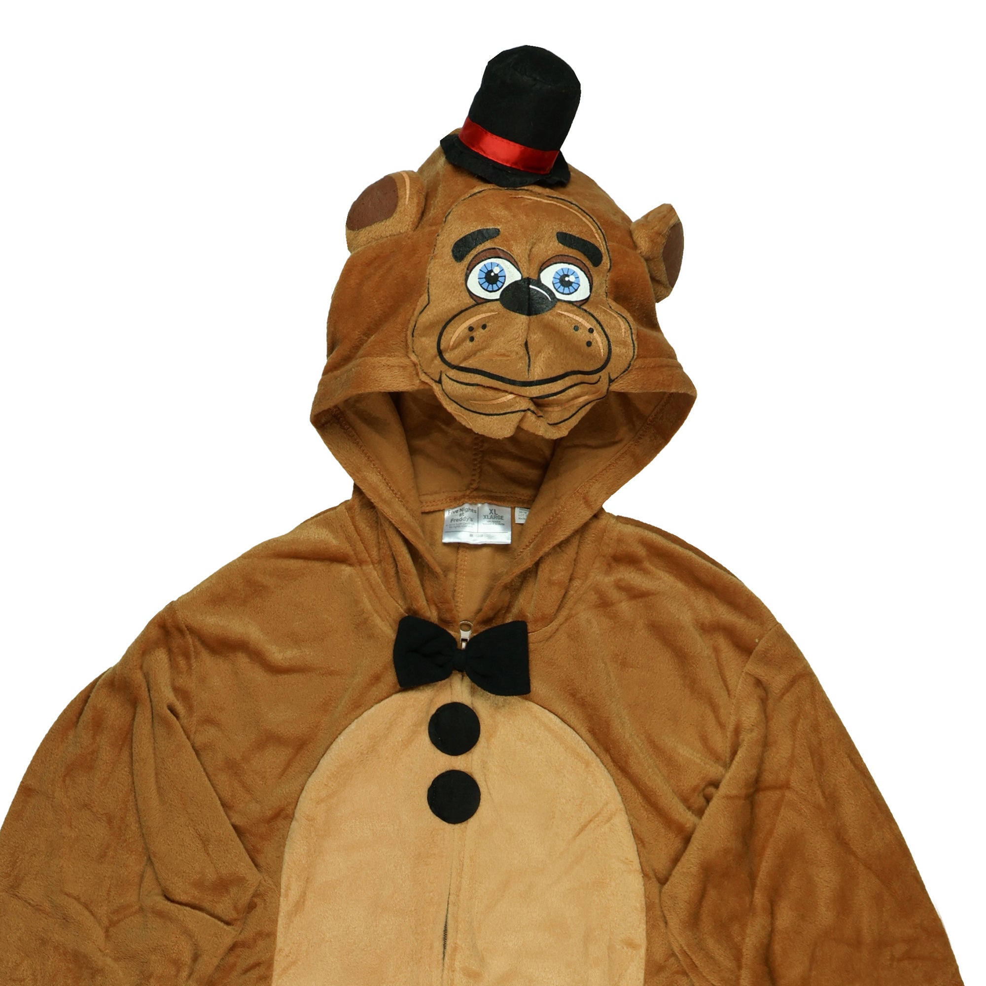 Five Nights At Freddy's Union Suit Men's Freddy Hooded One Piece Pajama