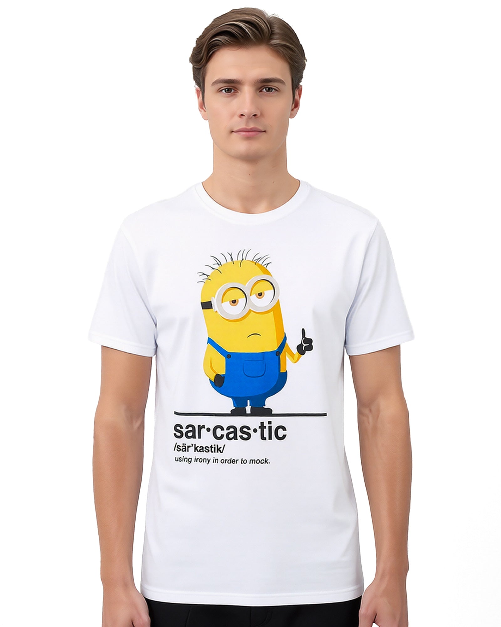 Minions T-Shirt Men's Phil Sarcastic Short Sleeve Graphic Top