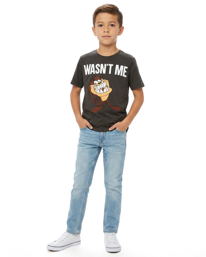 Looney Tunes T-Shirt Boys' Taz Wasn't Me Short Sleeve Tee