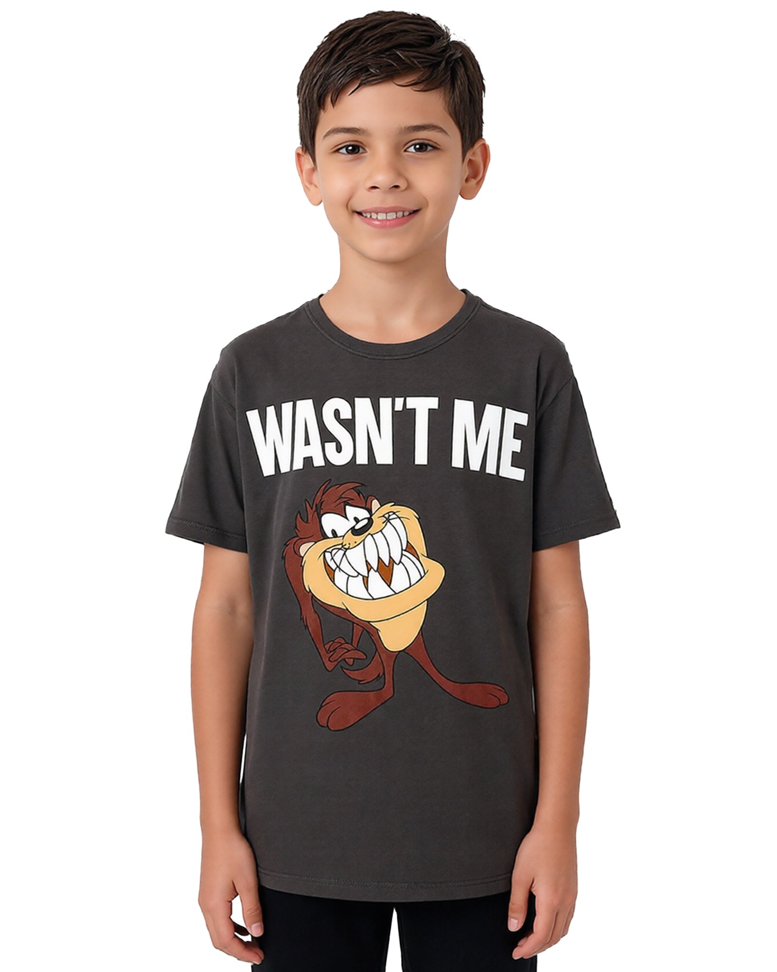 Looney Tunes T-Shirt Boys' Taz Wasn't Me Short Sleeve Tee