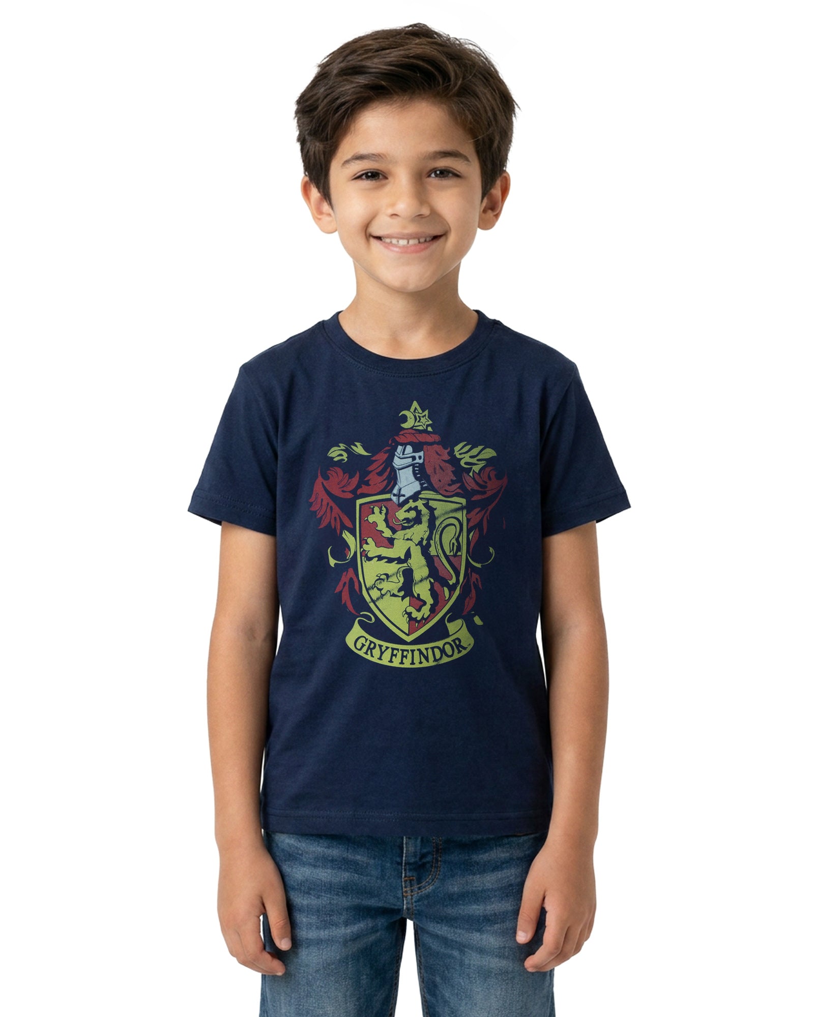 Harry Potter Shirt Boy's Gryffindor Distressed Short Sleeve Tee