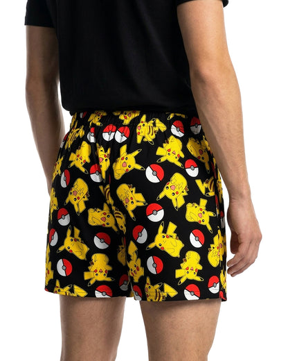 Pokemon Boxer Shorts Men's Pikachu Poke Ball Underwear