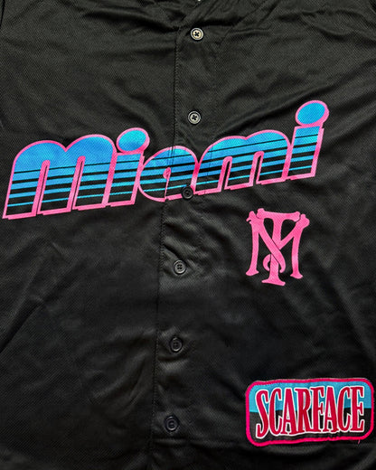 Scarface Baseball Jersey Men's Tony Montana Short Sleeve Tee #83