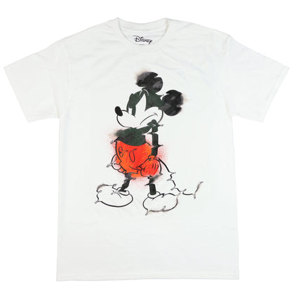 Disney Mickey Mouse Shirt Men's Angry Graffiti Style Short Sleeve Tee