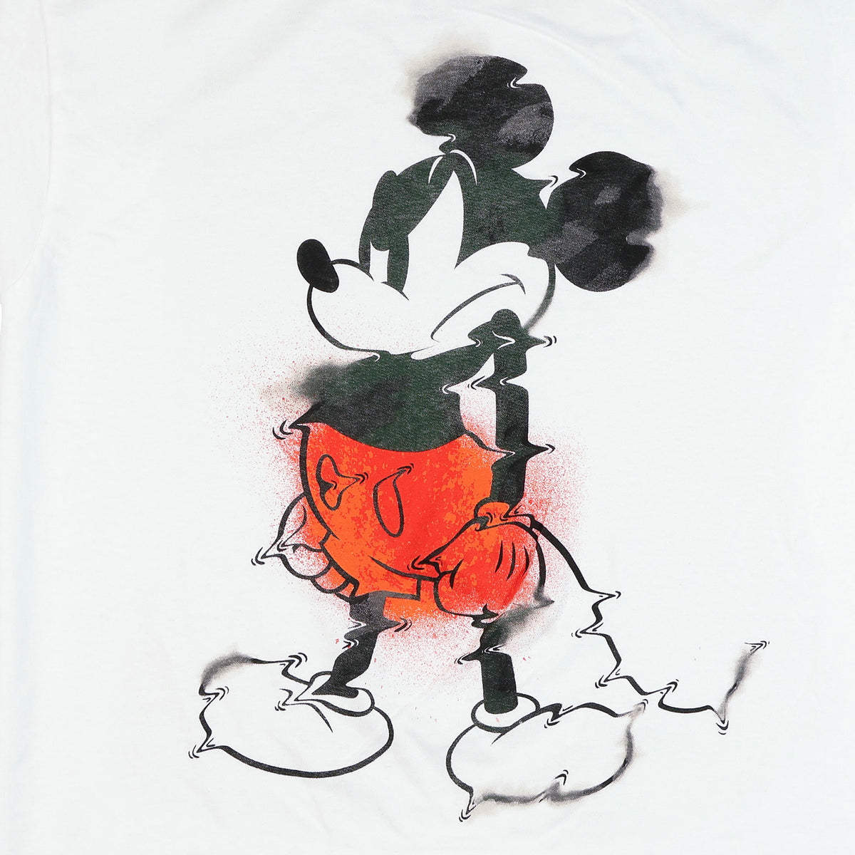 Disney Mickey Mouse Shirt Men's Angry Graffiti Style Short Sleeve Tee