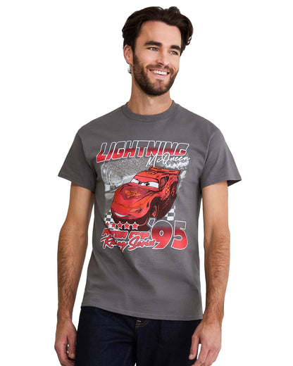 Disney Cars T-Shirt Men's Lightning McQueen Piston Cup Tee