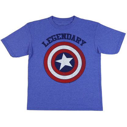Marvel Comics Boy's Captain America Shield Short Sleeve Tee