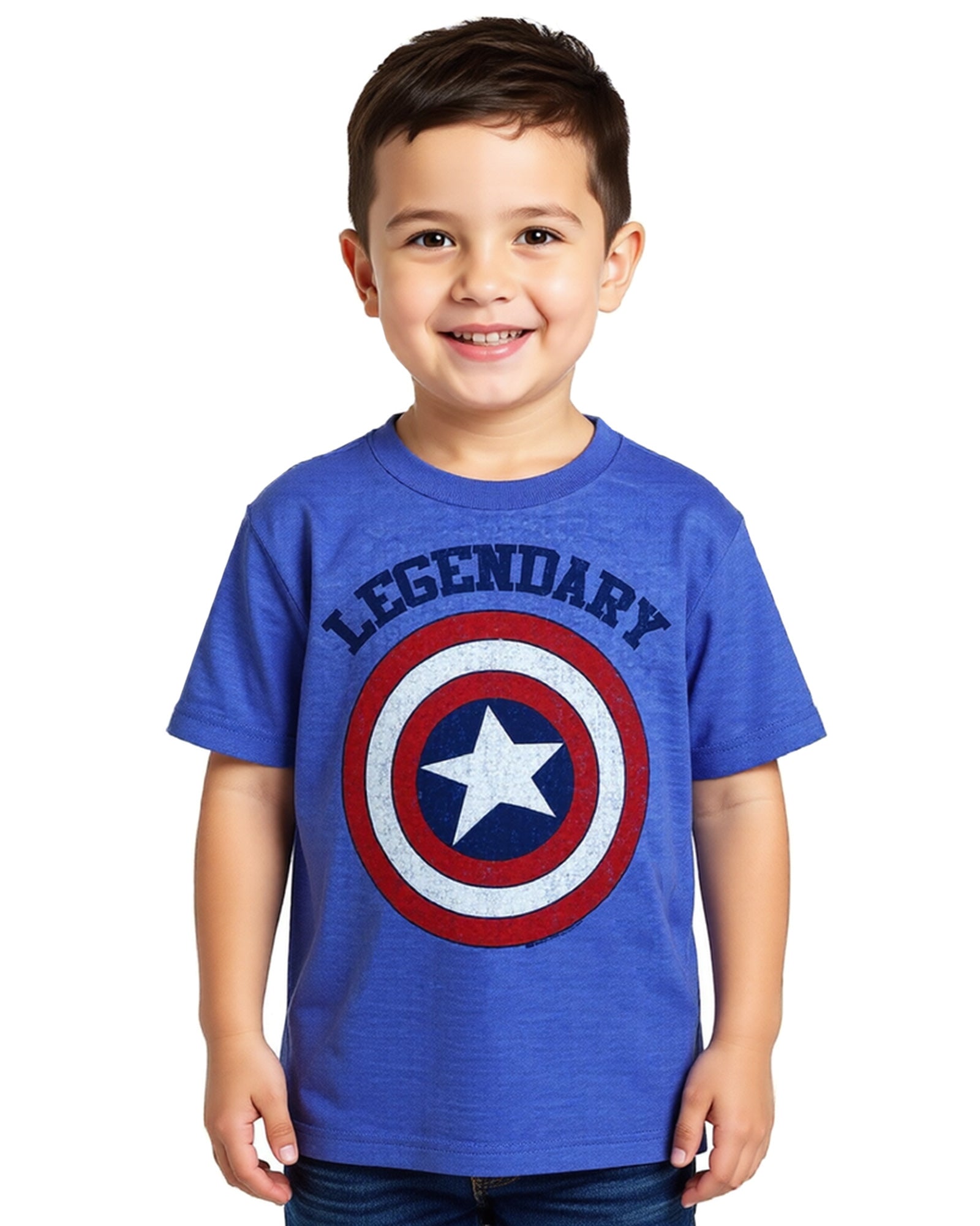 Marvel Comics Boy's Captain America Shield Short Sleeve Tee