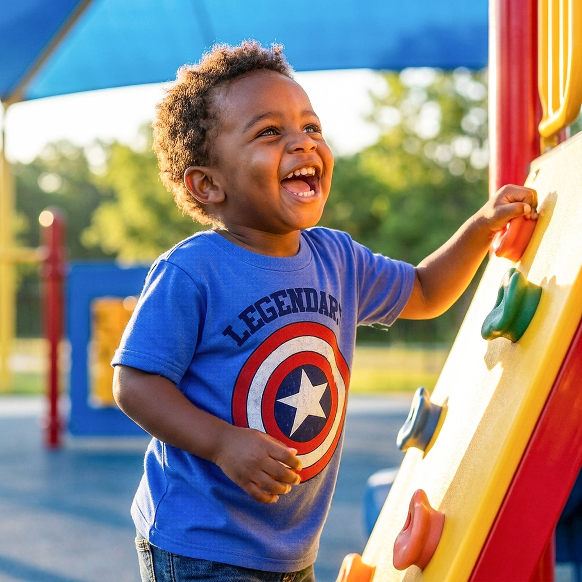 Marvel Comics Boy's Captain America Shield Short Sleeve Tee
