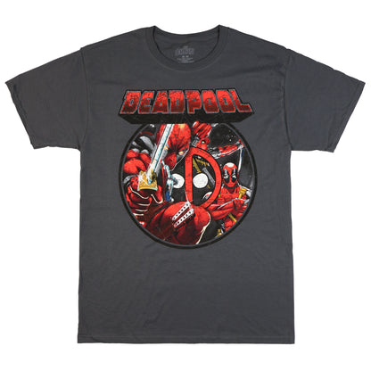 Marvel Avengers Infinity War Men's Deadpool Montage Design Tee