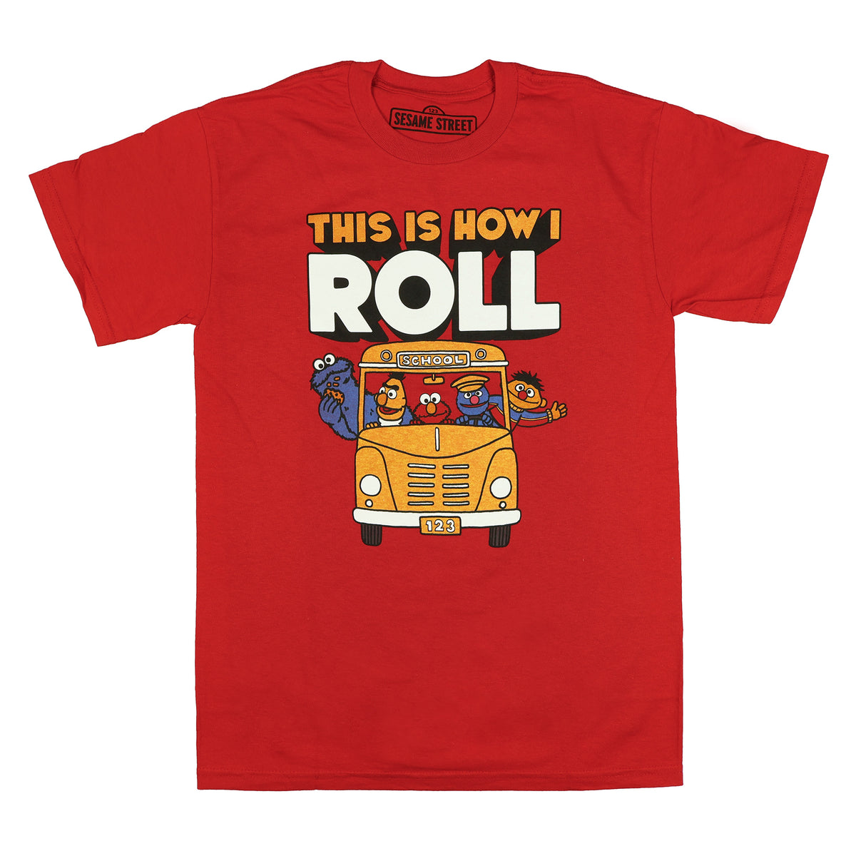 Sesame Street Shirt Men's Elmo This Is How I Roll Short Sleeve Tee