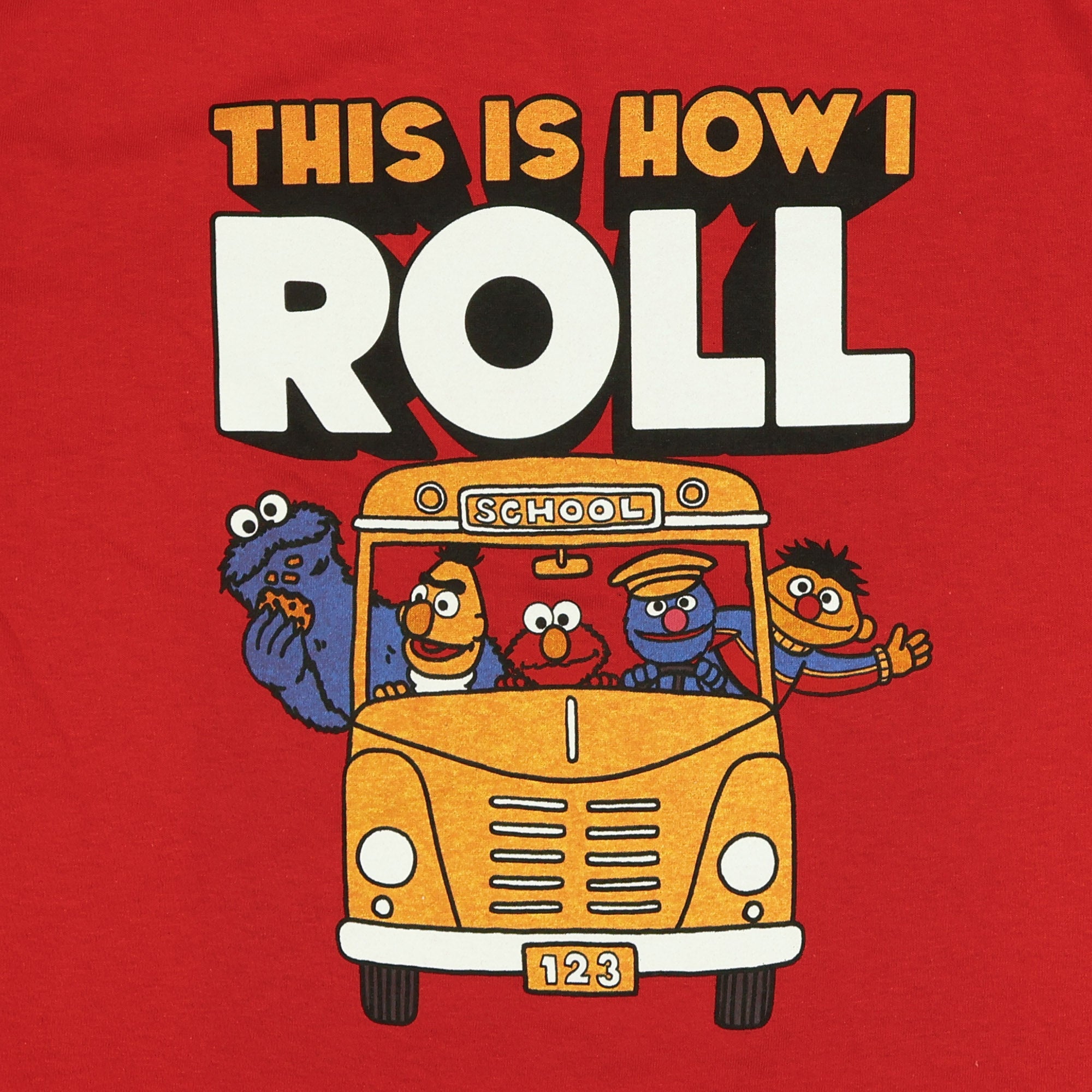 Sesame Street Shirt Men's Elmo This Is How I Roll Short Sleeve Tee