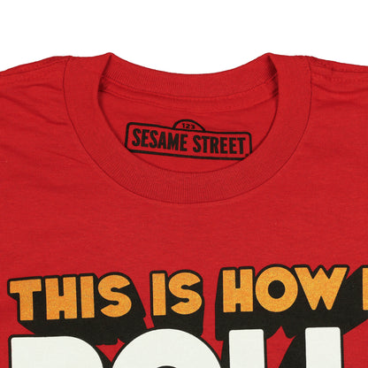 Sesame Street Shirt Men's Elmo This Is How I Roll Short Sleeve Tee