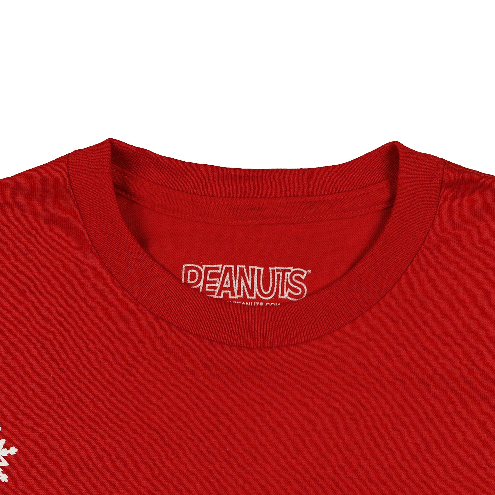 Peanuts Shirt Men's Snoopy Christmas Snowflakes Short Sleeve Tee