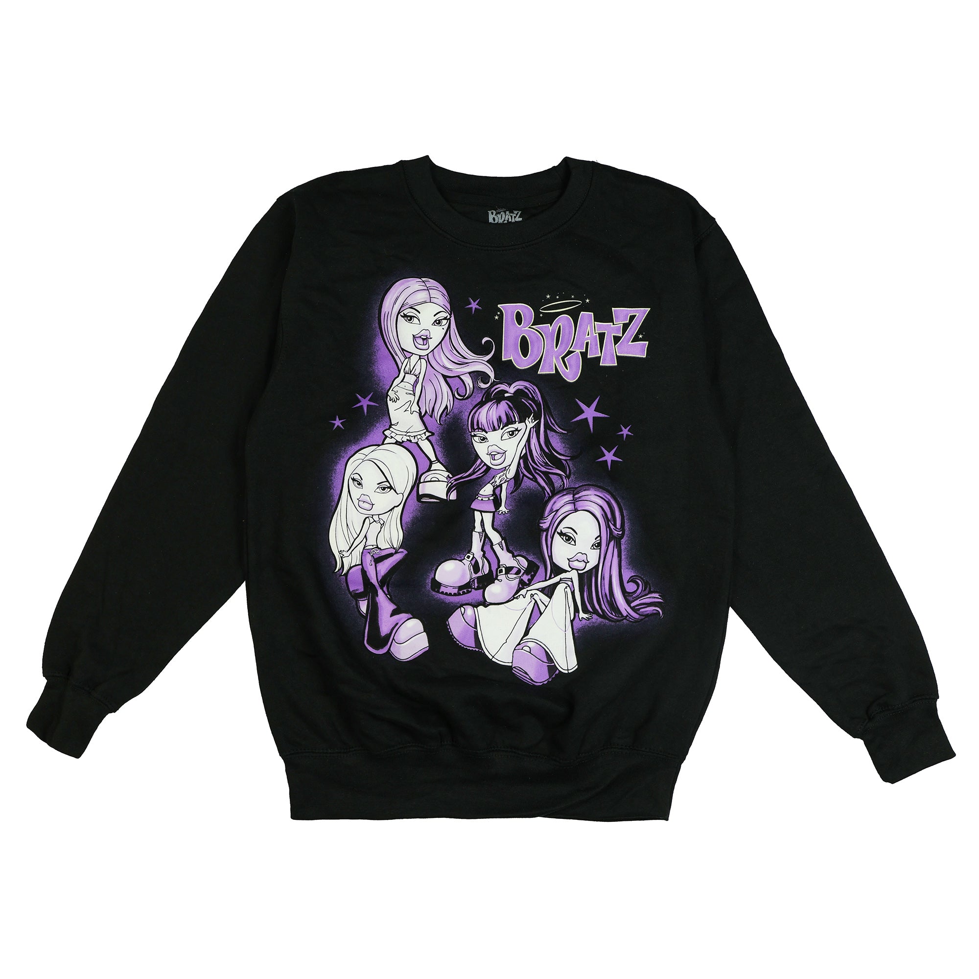 Bratz Sweatshirt Women's Purple Hue Fashion Pullover Crewneck