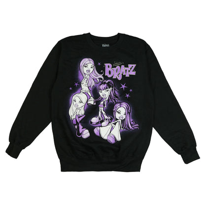 Bratz Sweatshirt Women's Purple Hue Fashion Pullover Crewneck
