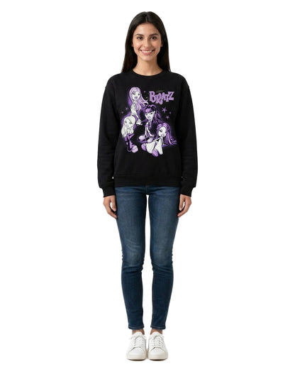 Bratz Sweatshirt Women's Purple Hue Fashion Pullover Crewneck