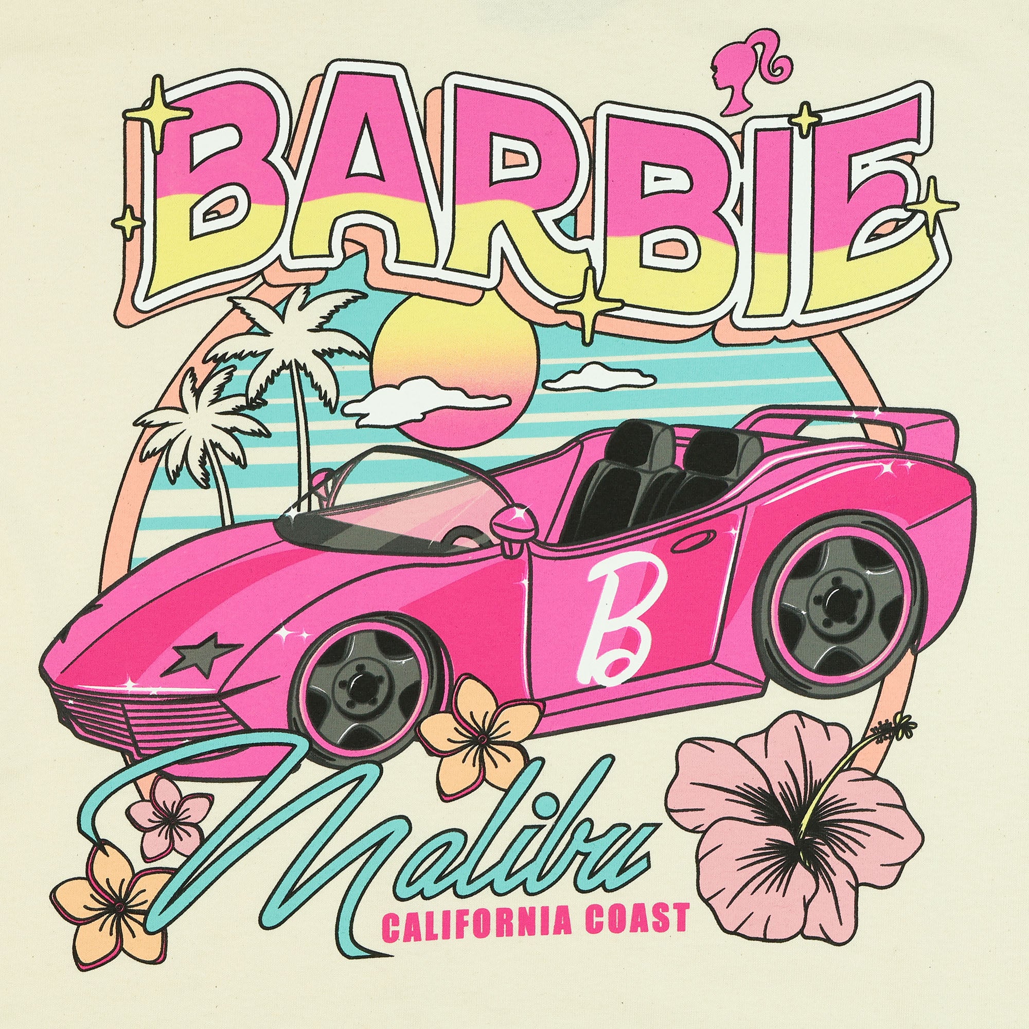 Barbie T-Shirt Men's Malibu California Coast Short Sleeve Tee