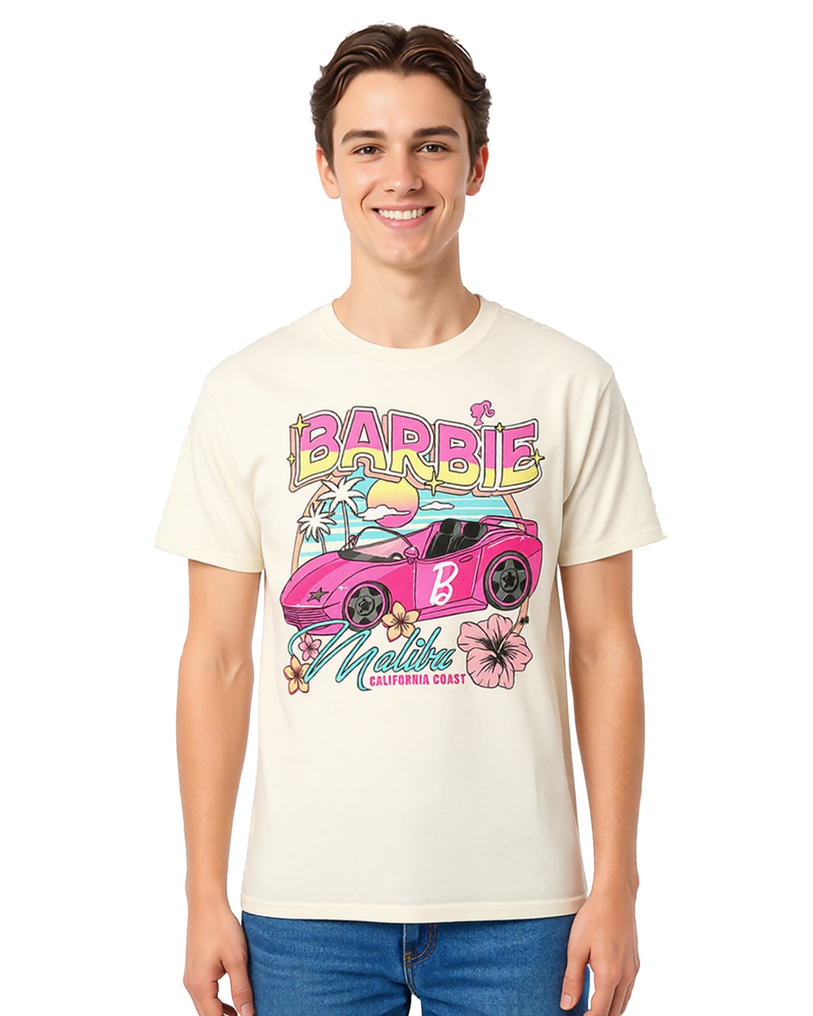Barbie T-Shirt Men's Malibu California Coast Short Sleeve Tee