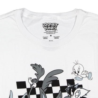 Looney Tunes T-Shirt Men's Checkerboard Collage Character Tee