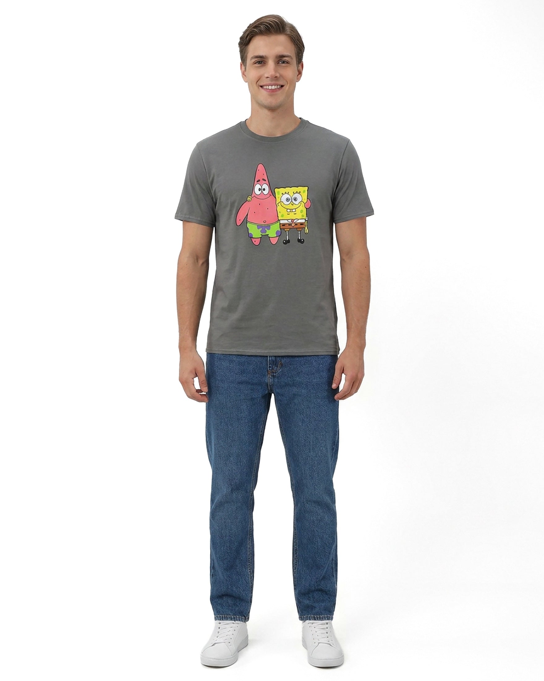 SpongeBob SquarePants T-Shirt Men's Best Buds Short Sleeve Tee