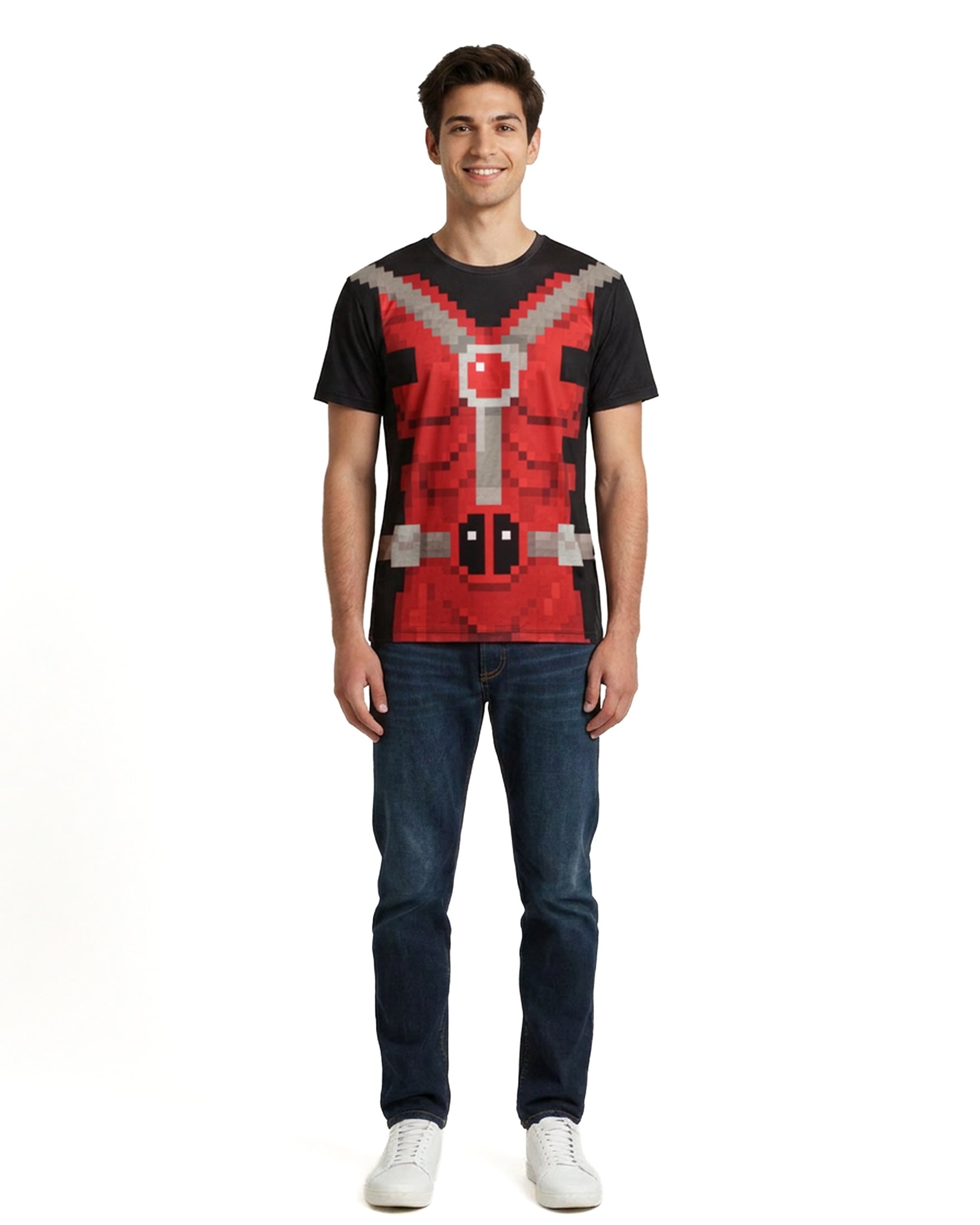 Marvel Deadpool T-Shirt Men's Pixel Art Sublimation Tee