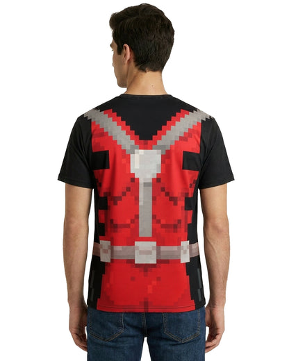 Marvel Deadpool T-Shirt Men's Pixel Art Sublimation Tee