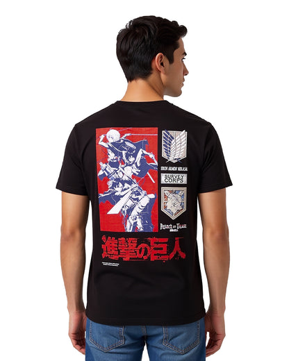 Attack on Titan T-Shirt Men's Wings of Freedom Graphic Tee