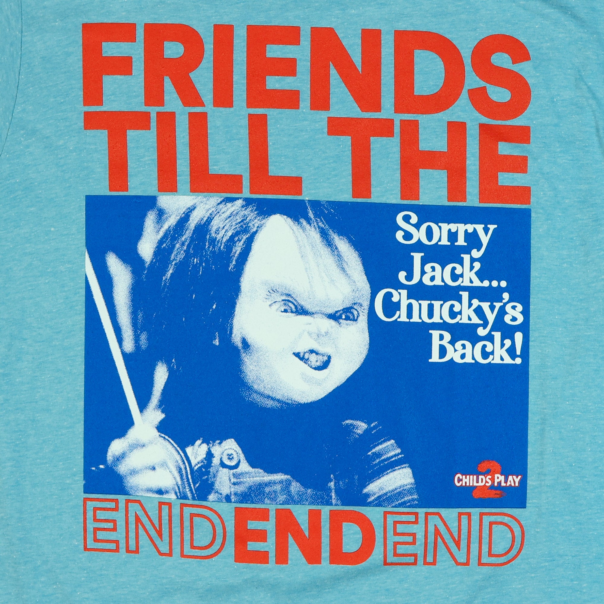 Child's Play 2 Chucky T-Shirt Men's Friends Till The End Tee