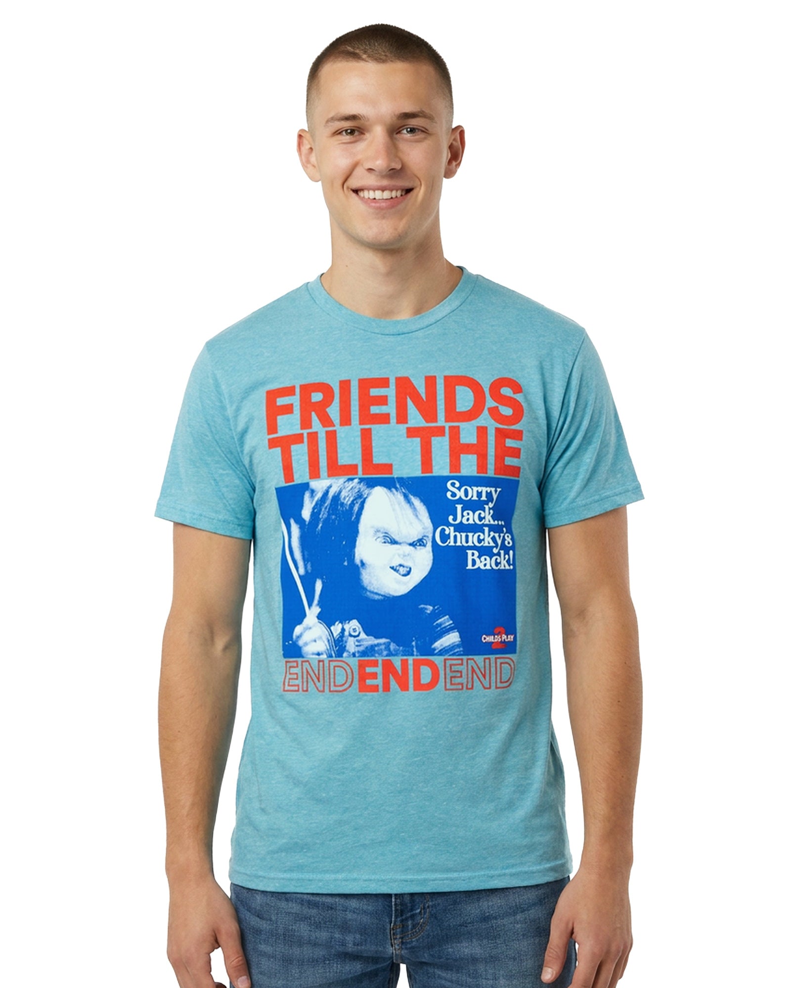 Child's Play 2 Chucky T-Shirt Men's Friends Till The End Tee
