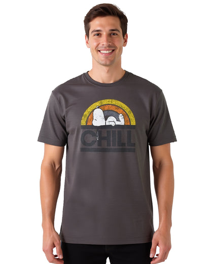 Peanuts T-Shirt Men's Snoopy Chill Distressed Graphic Tee