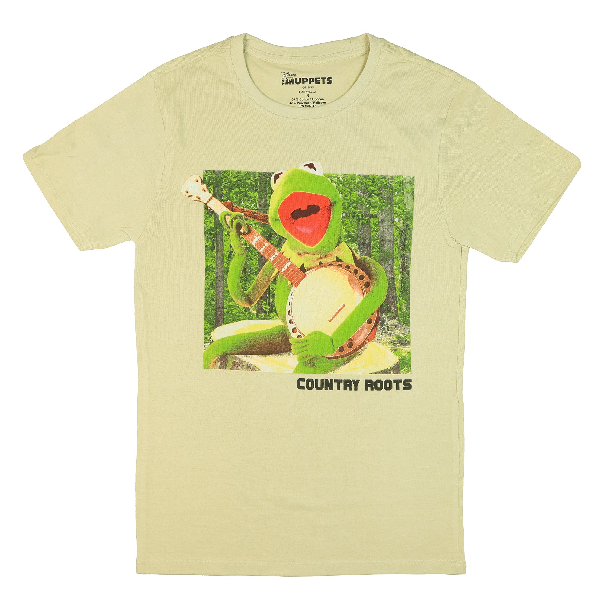The Muppets T-Shirt Men's Kermit The Frog Country Roots Tee