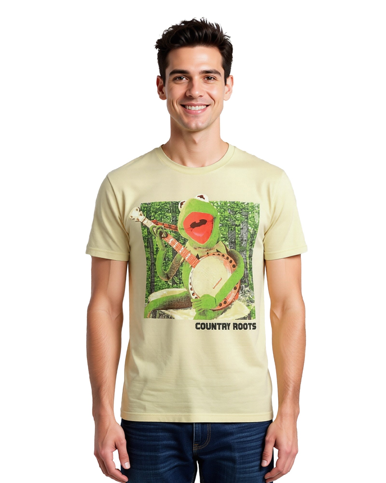 The Muppets T-Shirt Men's Kermit The Frog Country Roots Tee