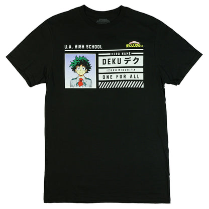 My Hero Academia T-Shirt Men's Deku UA High School ID Tee
