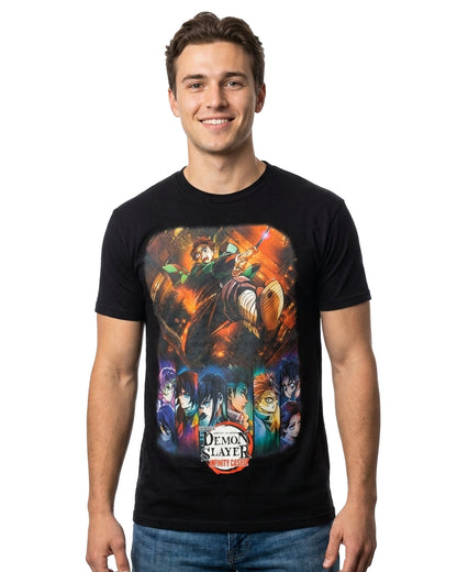 Demon Slayer Shirt Men's Tanjiro Infinity Castle Short Sleeve Top