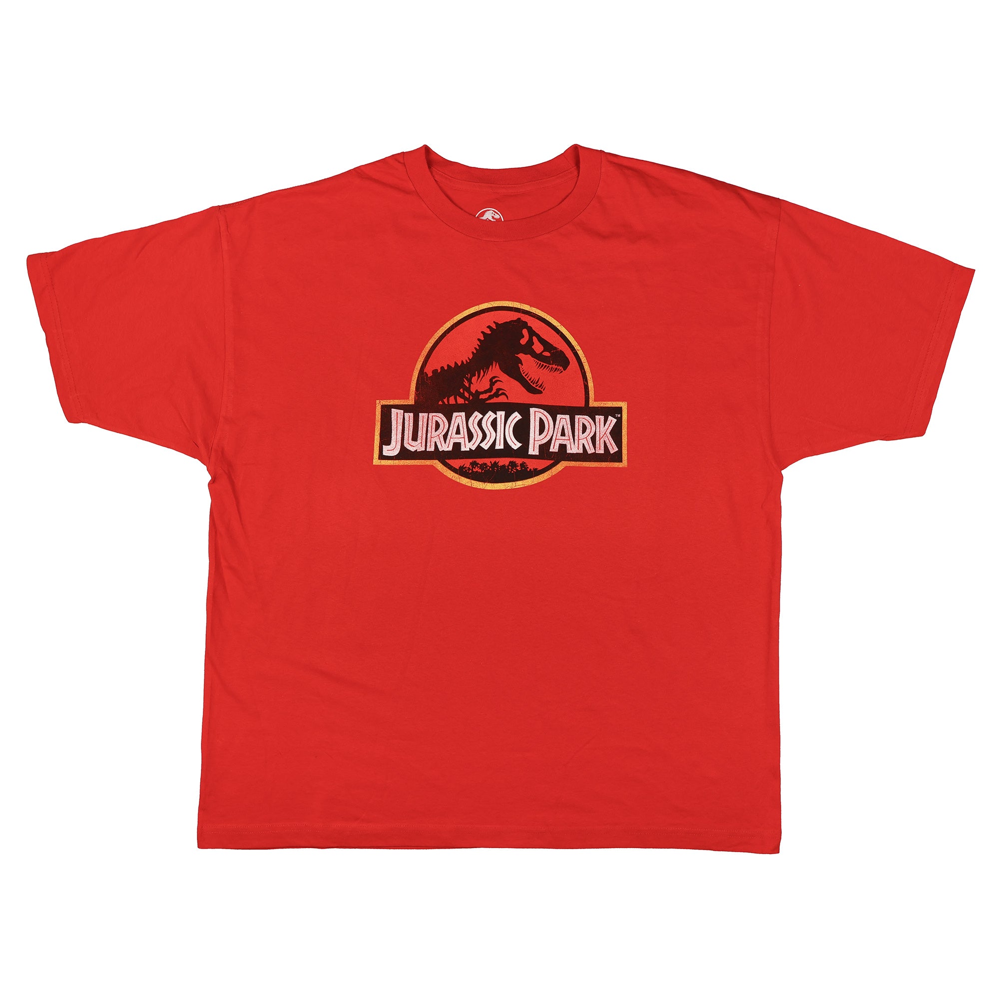 Jurassic Park T-Shirt Men's Dinosaur Silhouette Logo Design Tee