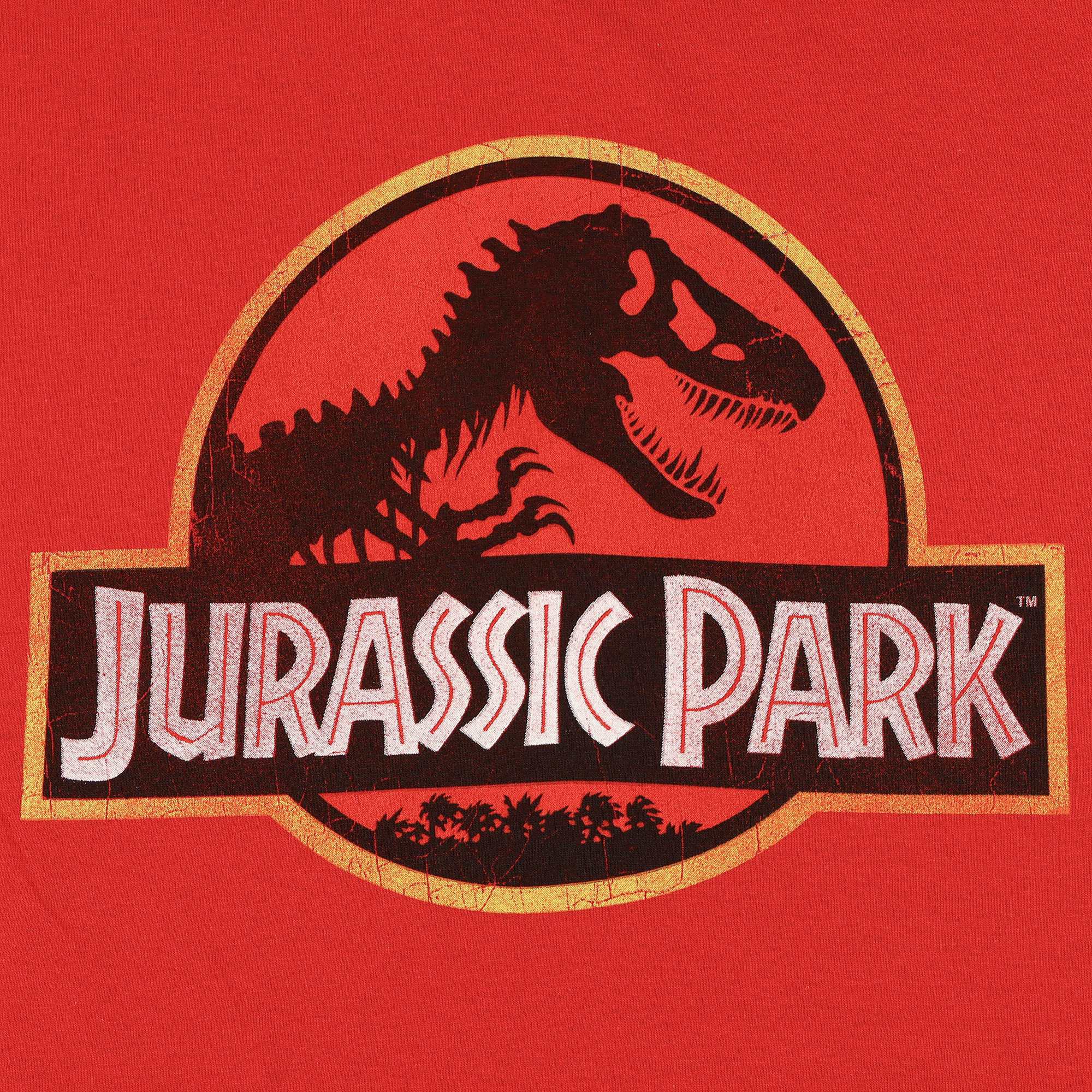 Jurassic Park T-Shirt Men's Dinosaur Silhouette Logo Design Tee
