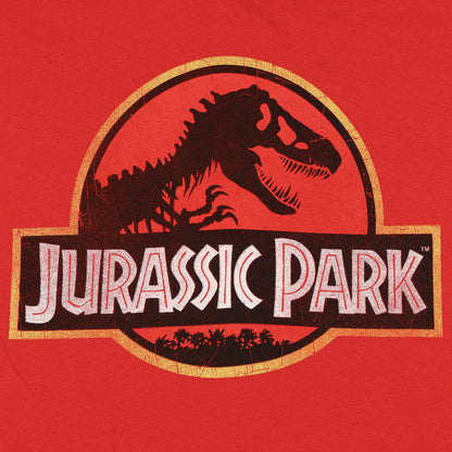 Jurassic Park T-Shirt Men's Dinosaur Silhouette Logo Design Tee