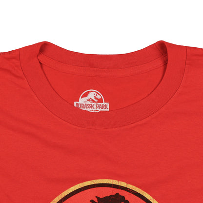 Jurassic Park T-Shirt Men's Dinosaur Silhouette Logo Design Tee
