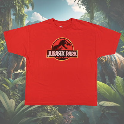 Jurassic Park T-Shirt Men's Dinosaur Silhouette Logo Design Tee