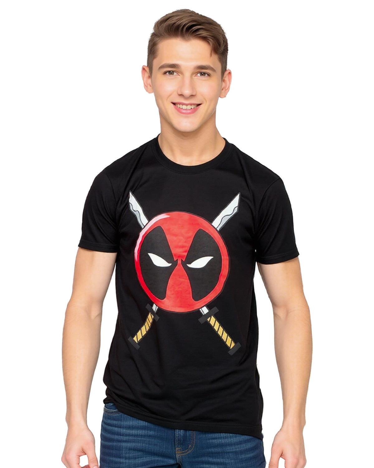 Marvel Deadpool T-Shirt Men's Character Logo Design Graphic Tee