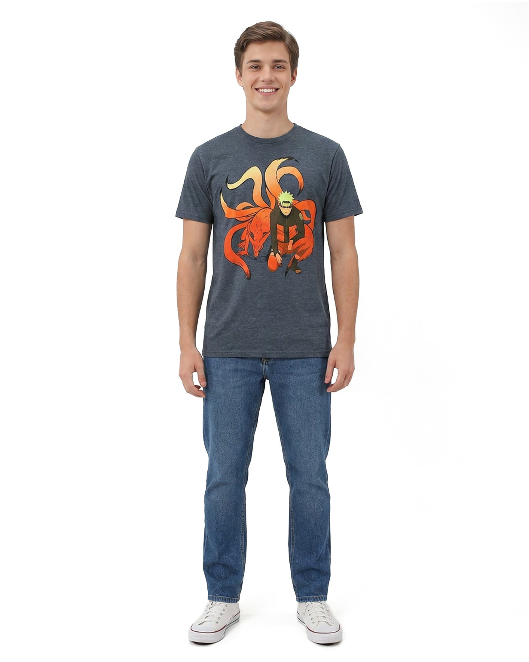 Naruto Shippuden T-Shirt Men's Nine Tail Kurama Graphic Tee