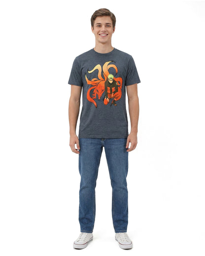 Naruto Shippuden T-Shirt Men's Nine Tail Kurama Graphic Tee