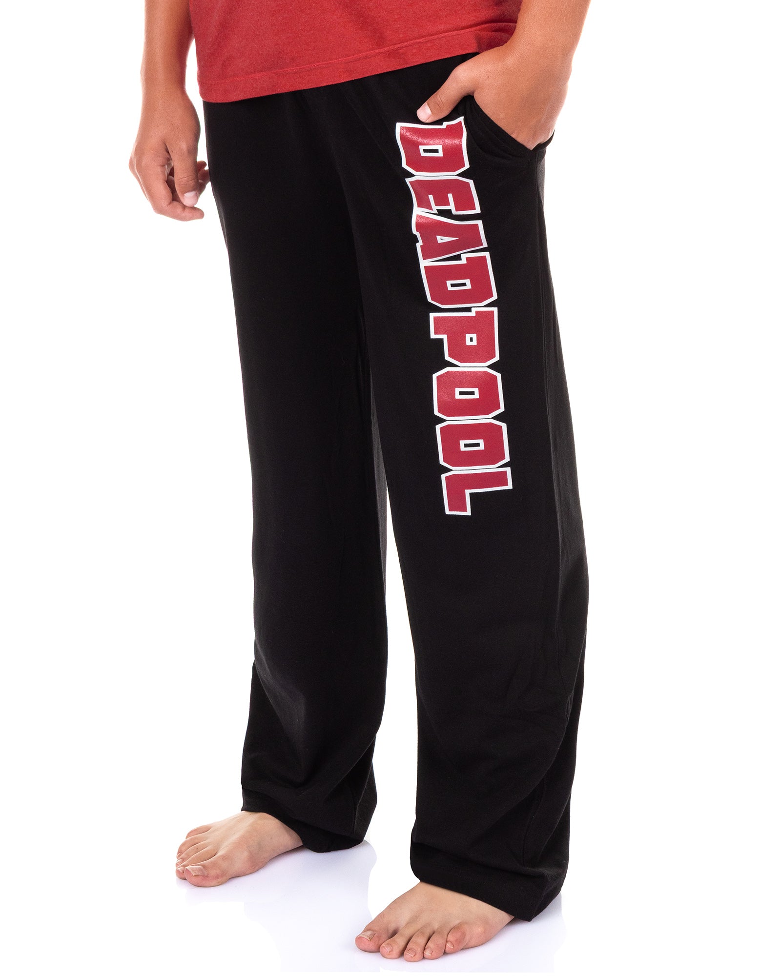 Marvel Comics Pajamas Men's Deadpool Short Sleeve Shirt and Pant Set